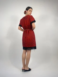 Abito corto anni '70 con frange