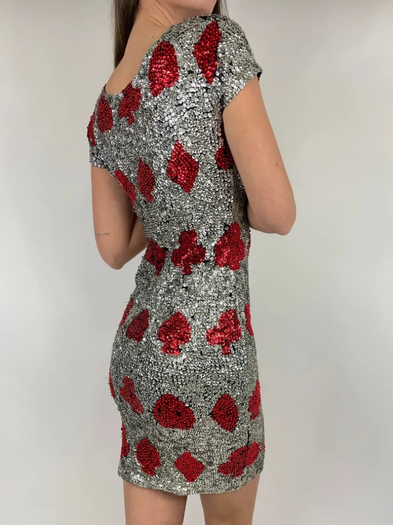 Abito corto di paillettes anni '80