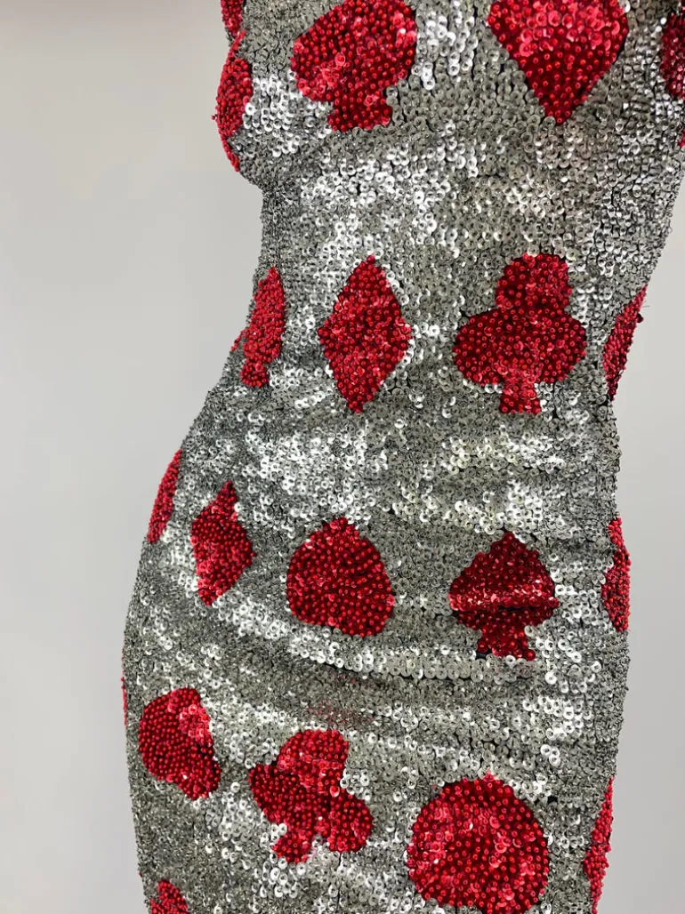 Abito corto di paillettes anni '80