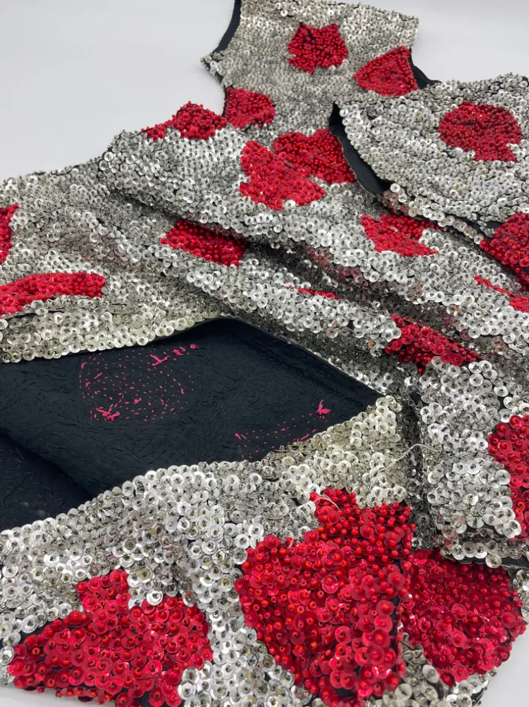 Abito corto di paillettes anni '80