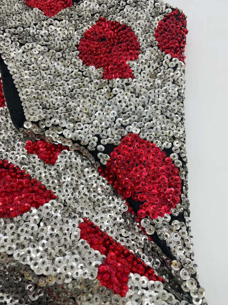 Abito corto di paillettes anni '80