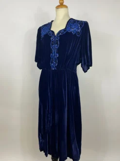 Abito in velluto con paillettes anni '30