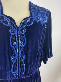 Abito in velluto con paillettes anni '30