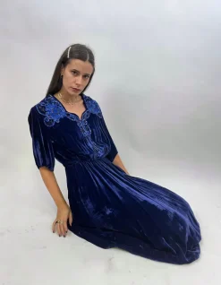 Abito in velluto con paillettes anni '30