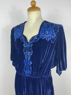 Abito in velluto con paillettes anni '30