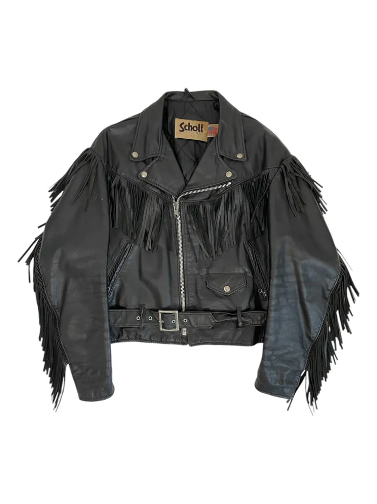 Biker Schott U.S.A. con frange