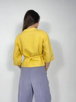 Blusa anni '70 in lino