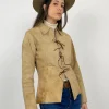 Blusa vintage in vera pelle