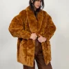 Cappotto anni '80 Couture Hélène in pelliccia sintetica