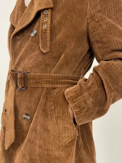 Cappotto corto anni '70 in velluto a coste