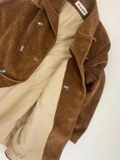Cappotto corto anni '70 in velluto a coste
