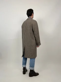 Cappotto in lana pied de poule