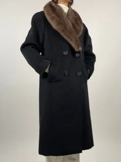 Cappotto lungo in pura lana