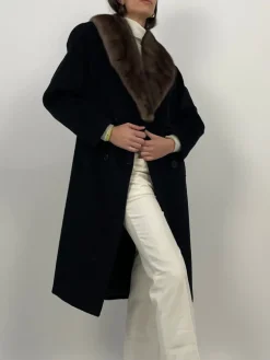 Cappotto lungo in pura lana