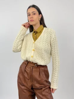 Cardigan traforato anni '70