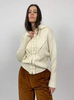 Cardigan vintage in lana merino