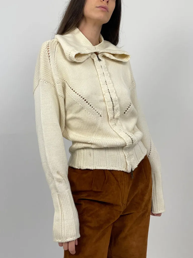 Cardigan vintage in lana merino