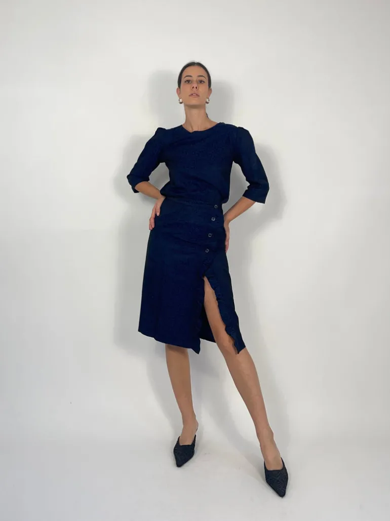 Completo artigianale in tessuto jacquard