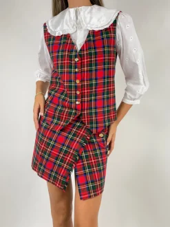 Completo vintage in lana tartan