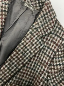 Giacca cropped in lana pied de poule