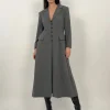 Giacca lunga con spacchi anni '70
