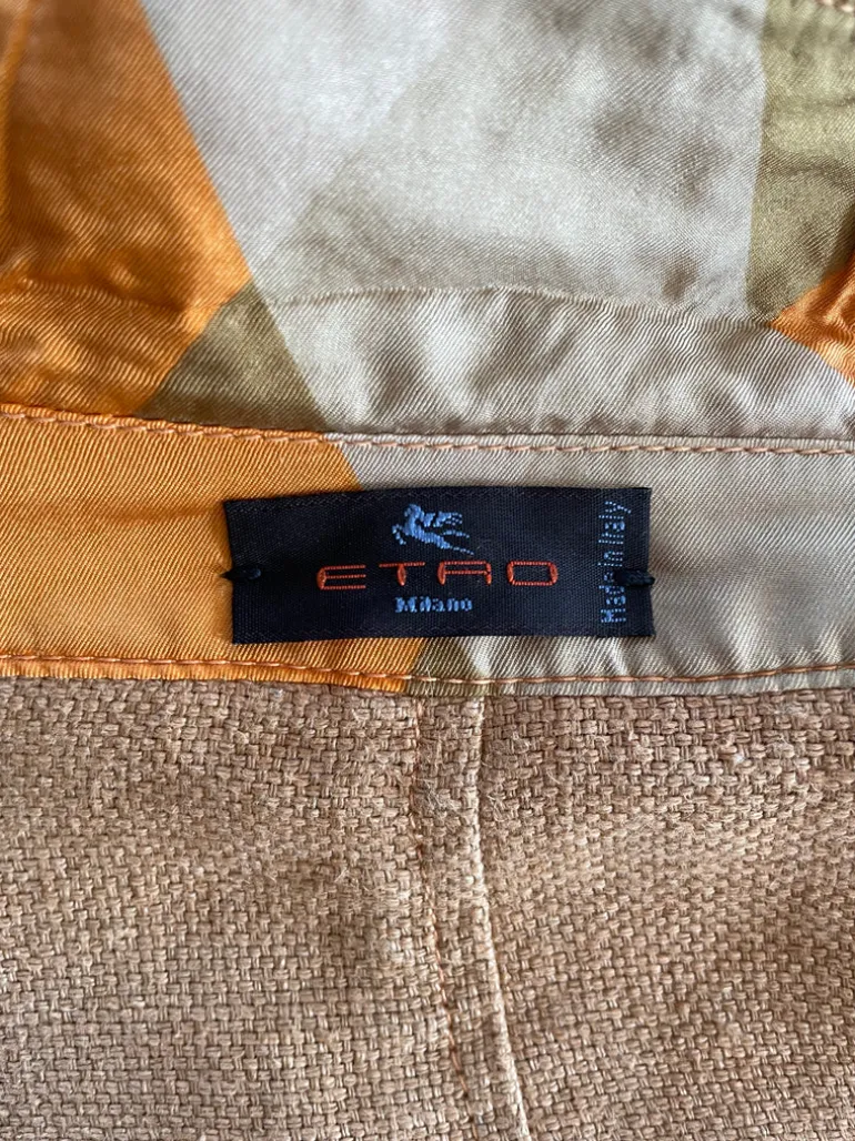 Giacca sahariana Etro in canapa e lino