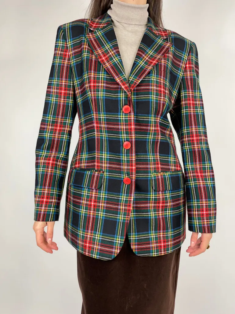 Giacca Tartan pura lana