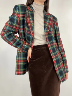 Giacca Tartan pura lana