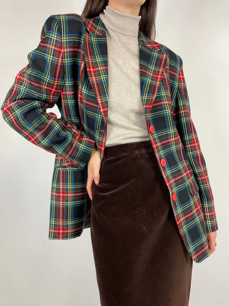 Giacca Tartan pura lana