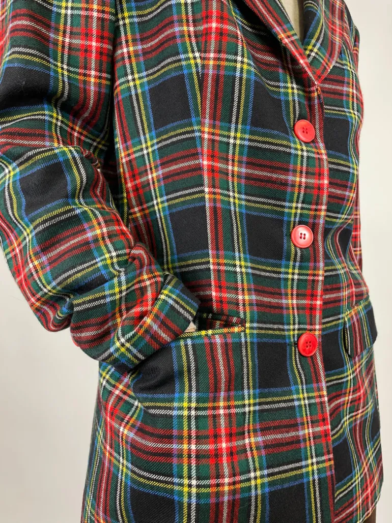 Giacca Tartan pura lana