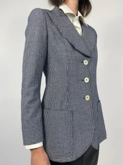 Giacca vintage in lana pied de poule