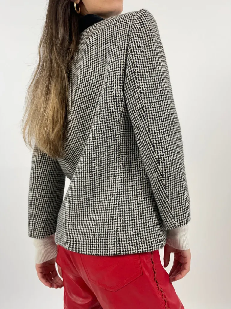 Giacca vintage in lana pied de poule