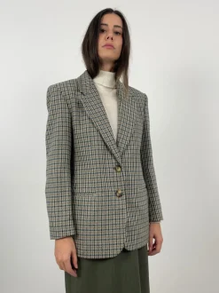 Giacca vintage in lana pied de poule