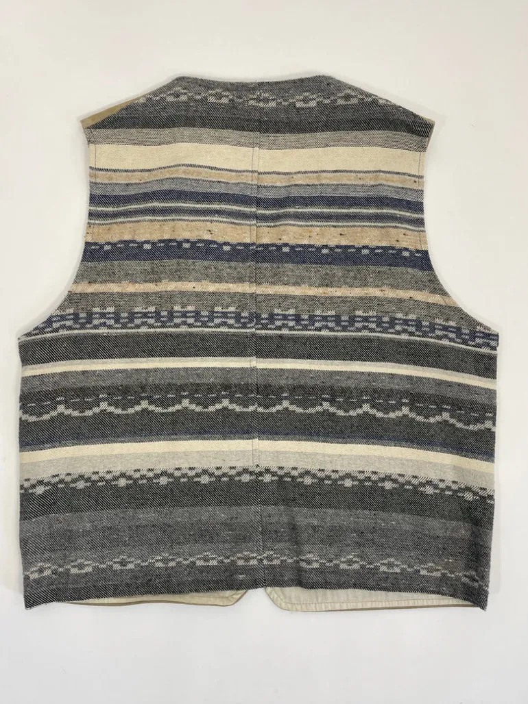 Gilet anni '80 in camoscio e lino