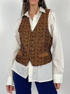 Gilet damascato anni '60