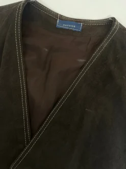 Gilet vintage in vera pelle