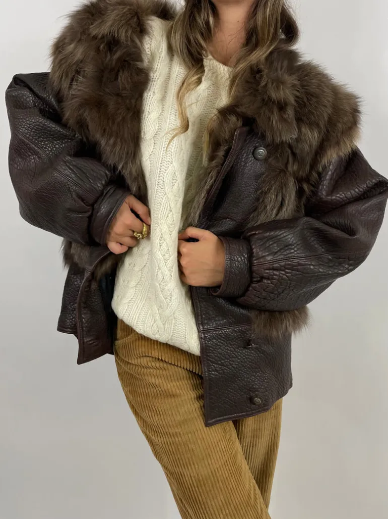 Leather jacket e pelliccia