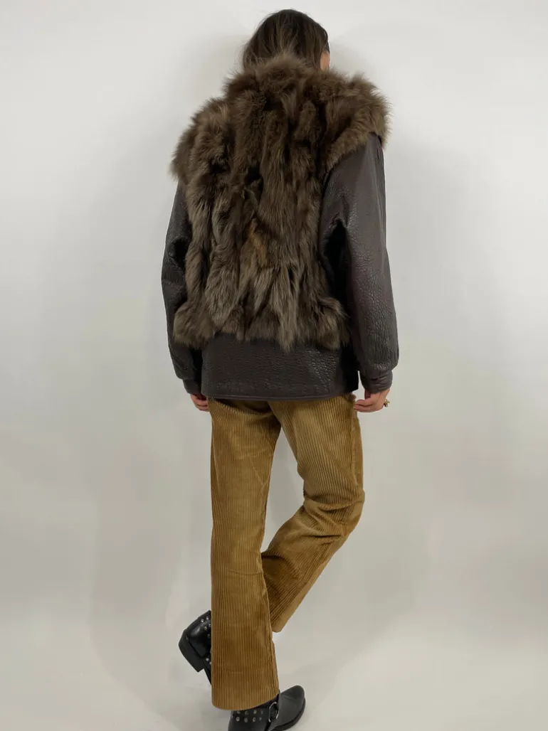 Leather jacket e pelliccia