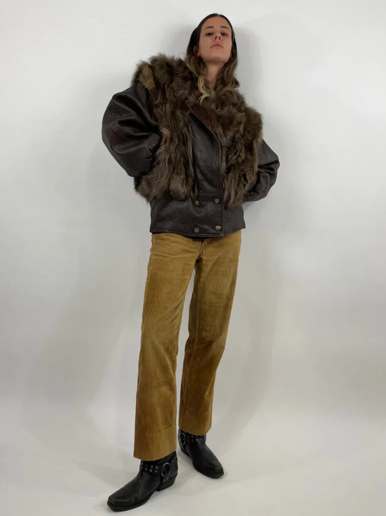 Leather jacket e pelliccia