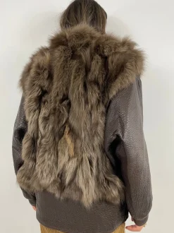Leather jacket e pelliccia