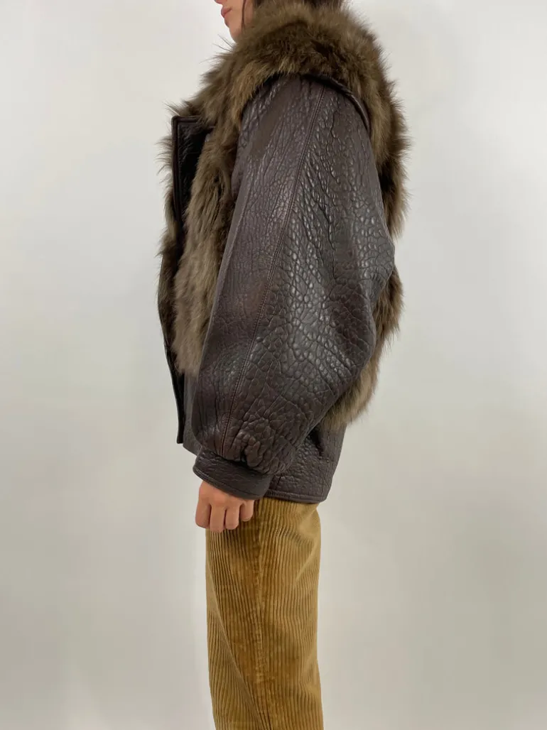 Leather jacket e pelliccia