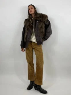 Leather jacket e pelliccia