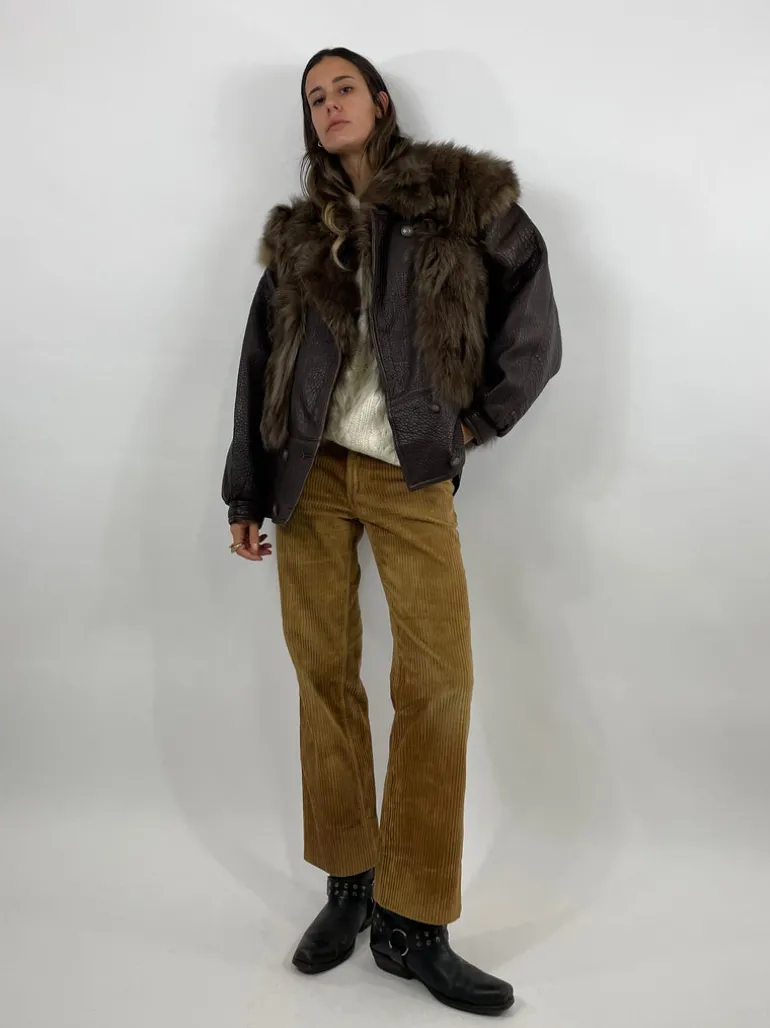 Leather jacket e pelliccia
