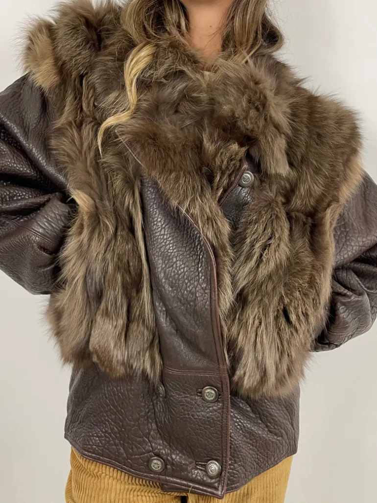 Leather jacket e pelliccia