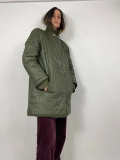 Leather jacket green