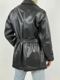 Leather jacket Pea Coat anni '60
