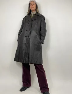 Leather jacket Trojan anni ‘70 con pelliccia