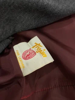 Leather jacket Trojan anni ‘70 con pelliccia