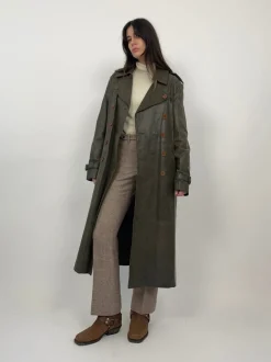 Long leather jacket