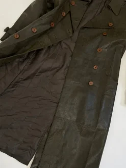 Long leather jacket